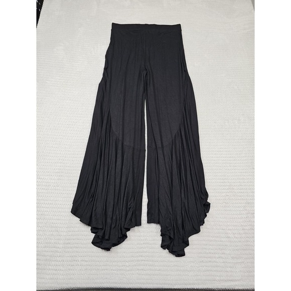 entro Pants - Entro Pants Womens Large Black Wide Leg Flowy Pull On Stretch